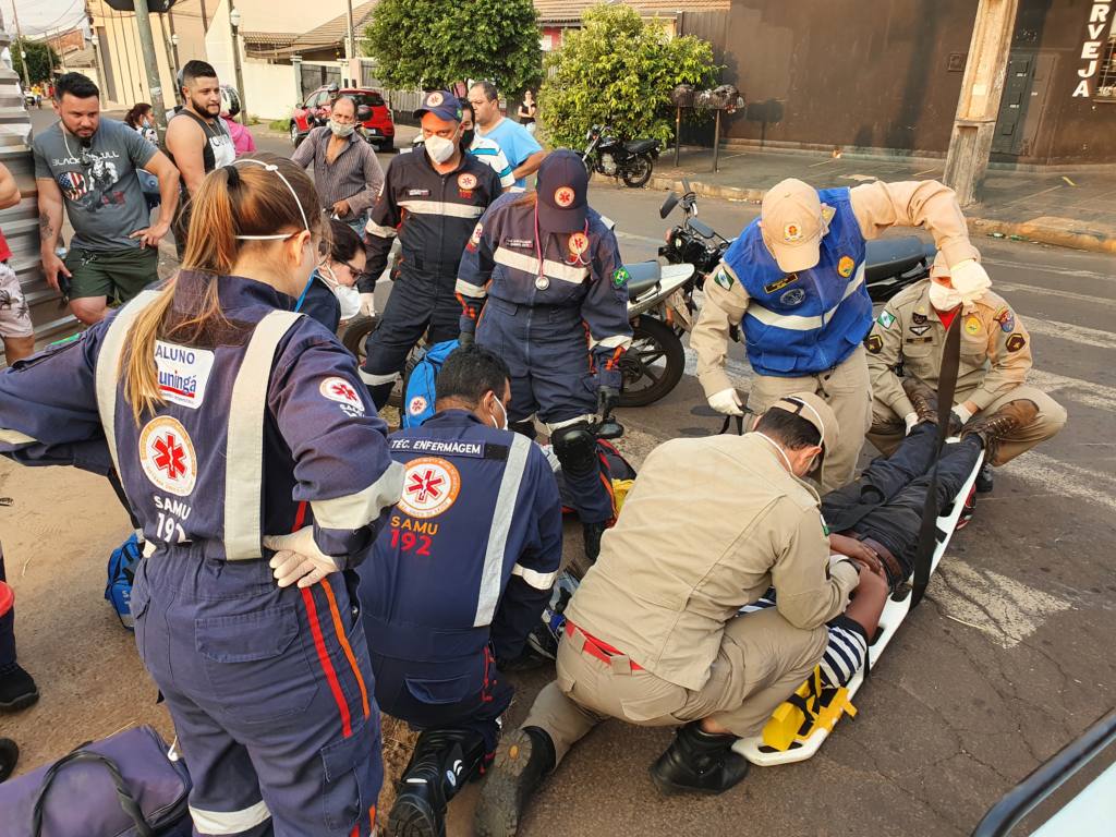 Dois homens ficam feridos em acidente na cidade de Sarandi