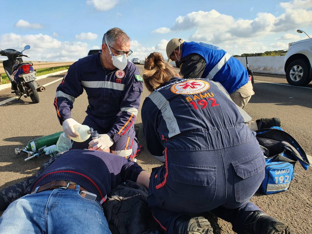 Motociclista sofre acidente gravíssimo no Contorno Norte em Maringá