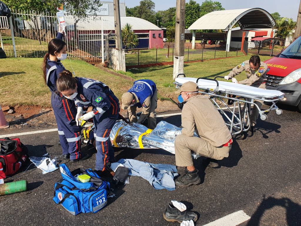 Imprudência no Contorno Sul deixa motociclista em estado gravíssimo