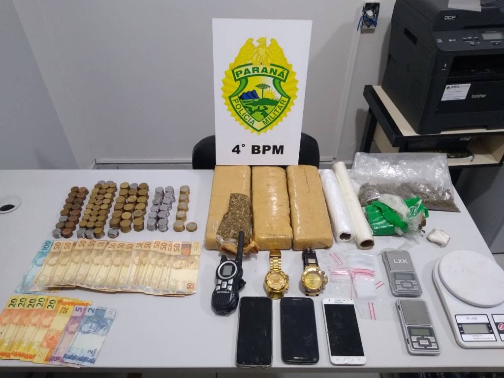 Polícia Militar de Sarandi apreende mais de 3 quilos de maconha