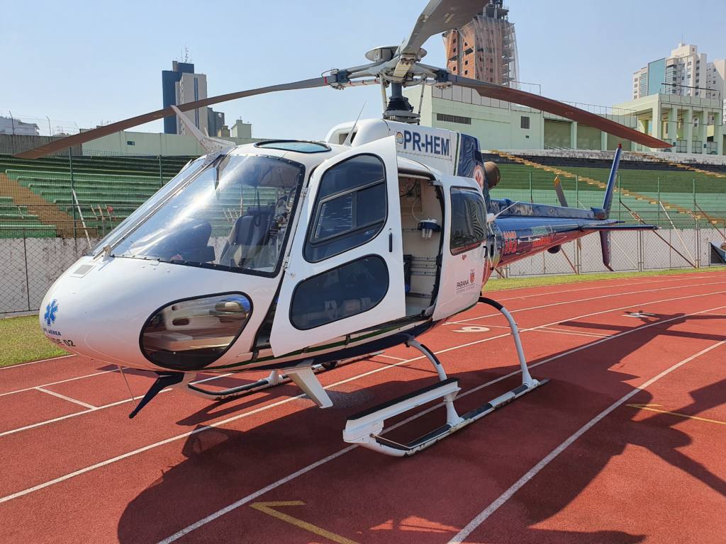 Helicóptero do Samu transporta órgão para ser transplantado em paciente