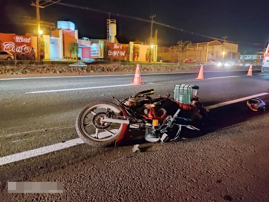 Pedestre morre ao ser atropelado por moto na rodovia BR-376 em Sarandi