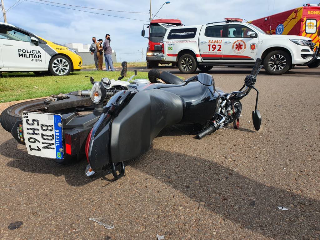 Motociclista de 22 anos sofre acidente gravíssimo em Maringá