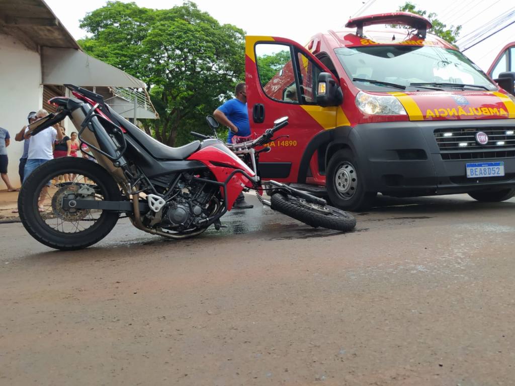 Motociclista fica gravemente ferido em acidente na cidade de Sarandi