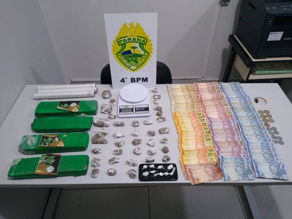 Polícia Militar de Sarandi prende casal com mais de dois quilos de maconha