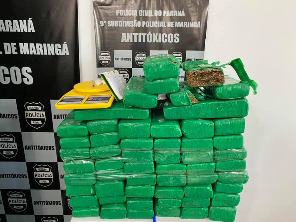 Homem é preso com grande quantidade de maconha no Jardim Oásis em Maringá