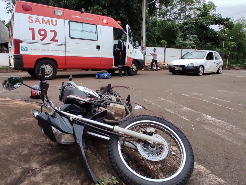 Motociclista que sofreu acidente em Paiçandu morre no hospital