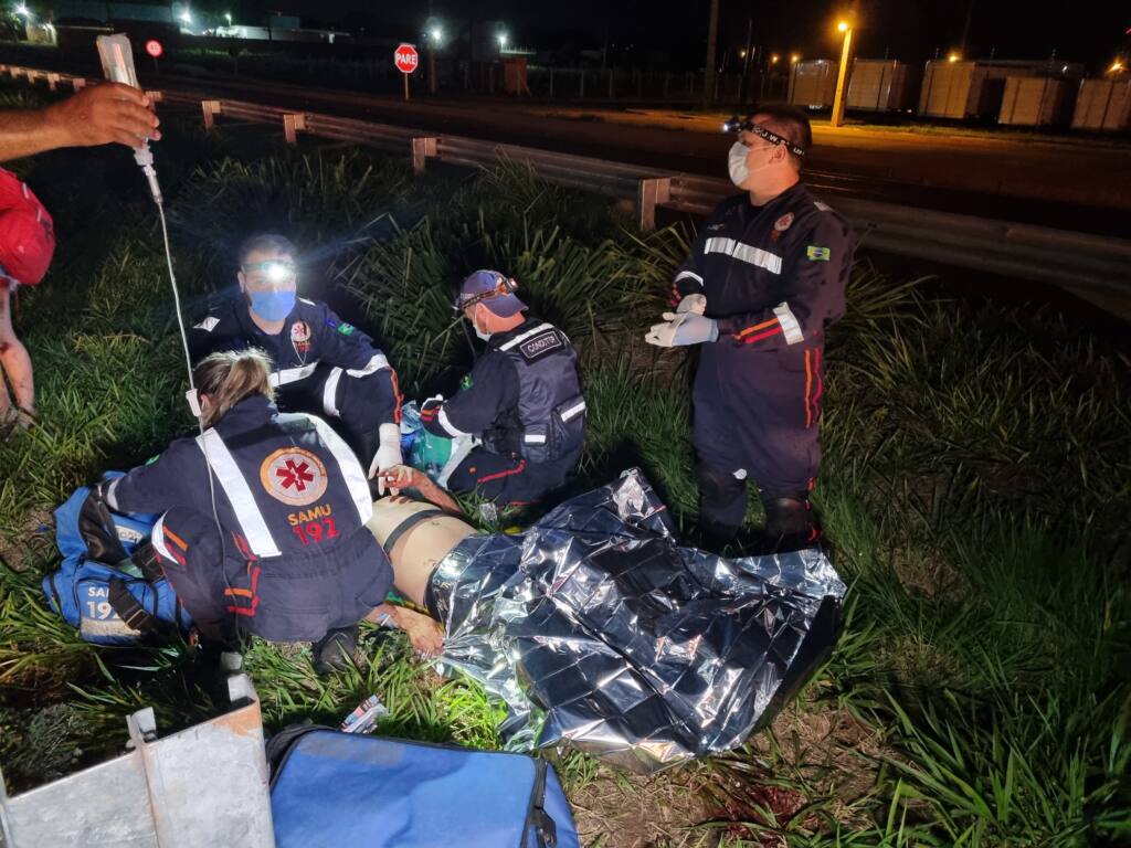 Motociclista é intubado ao sofrer acidente na rodovia de Paiçandu