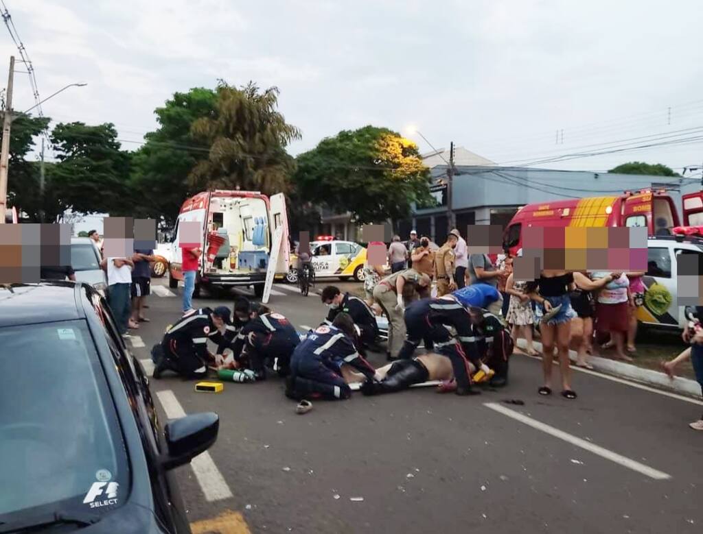 Criança de três anos e avô são atropelados por carro no Conjunto Requião