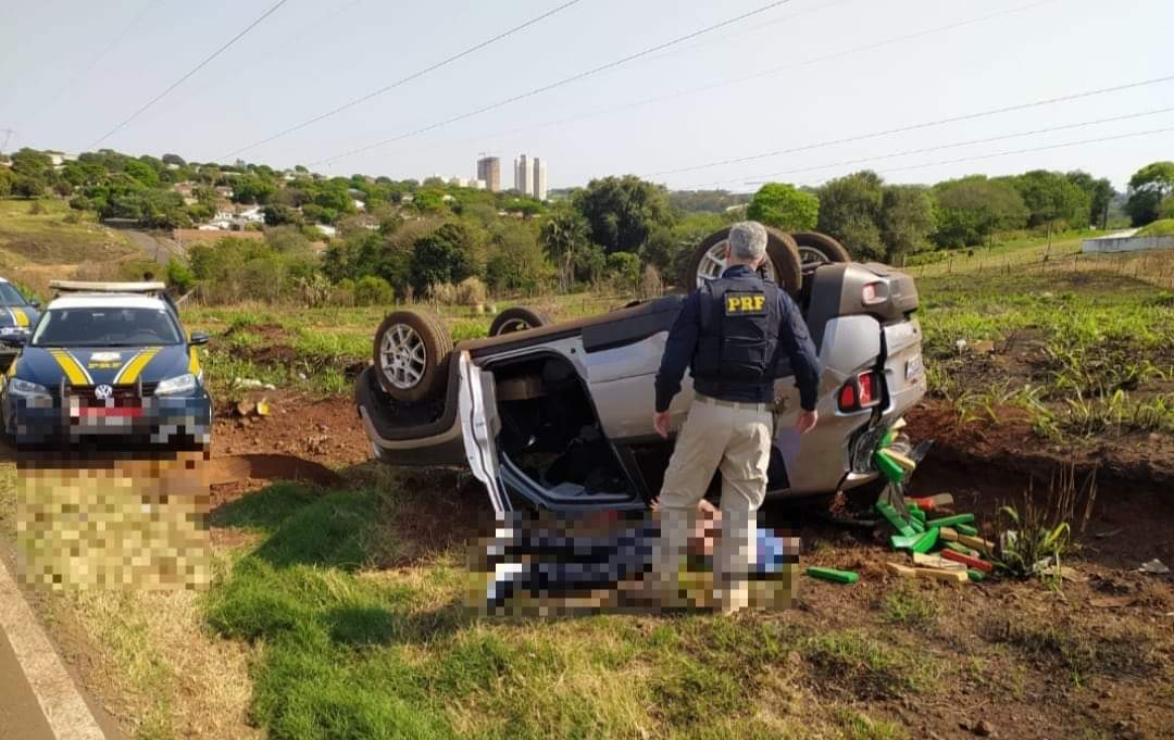 Carro carregado de drogas é parado no tiro no Contorno Sul de Maringá