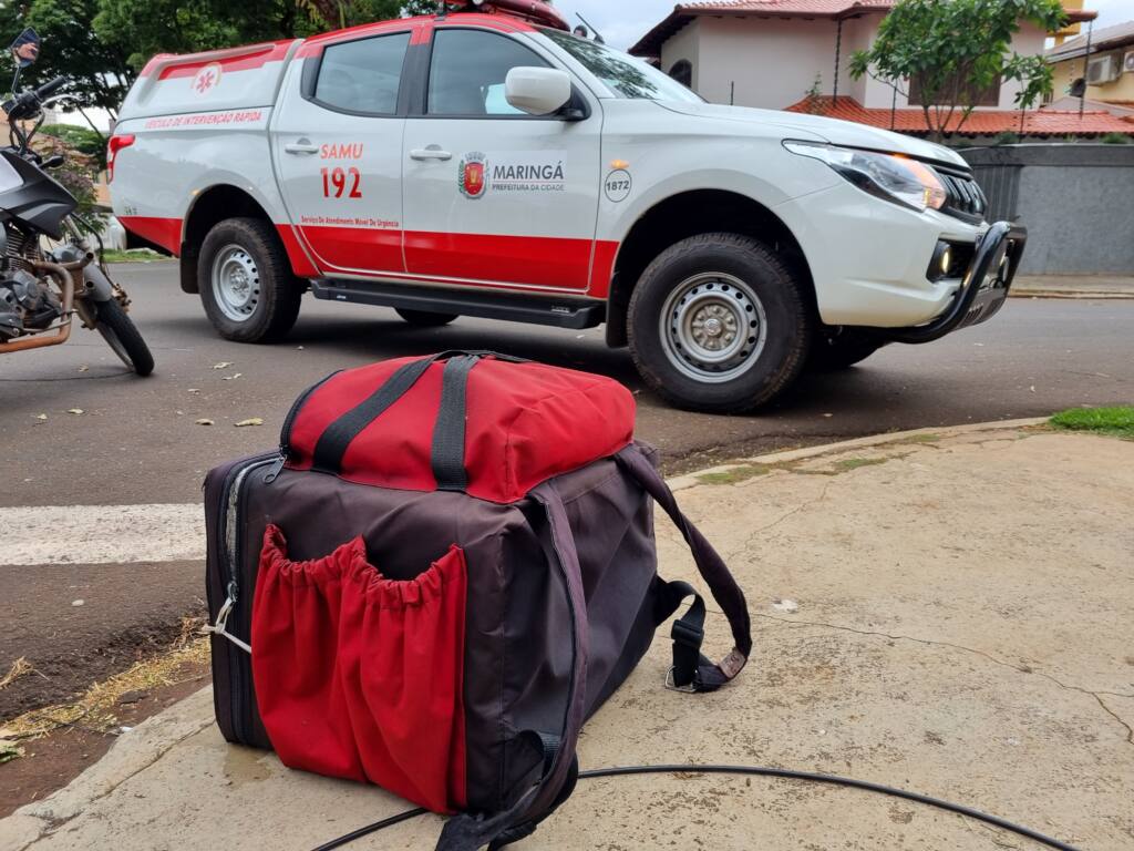 Motociclista de 58 anos fica gravemente ferido em acidente na zona 4 em Maringá