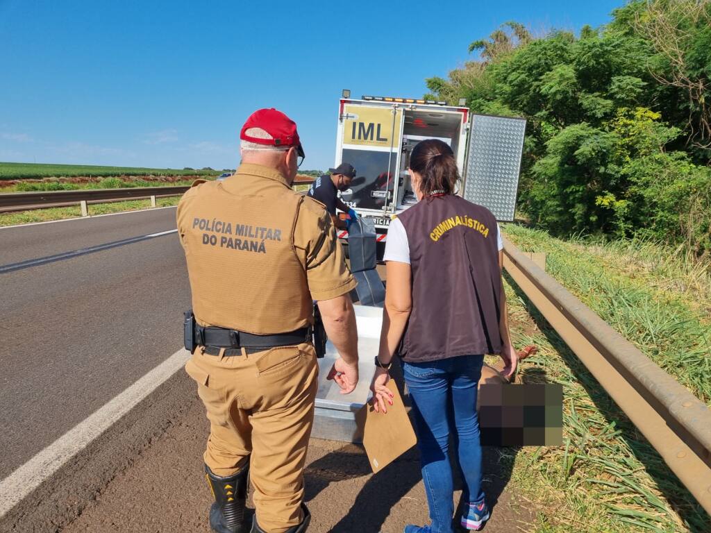 Homem não identificado morre atropelado por carreta na rodovia PR-323