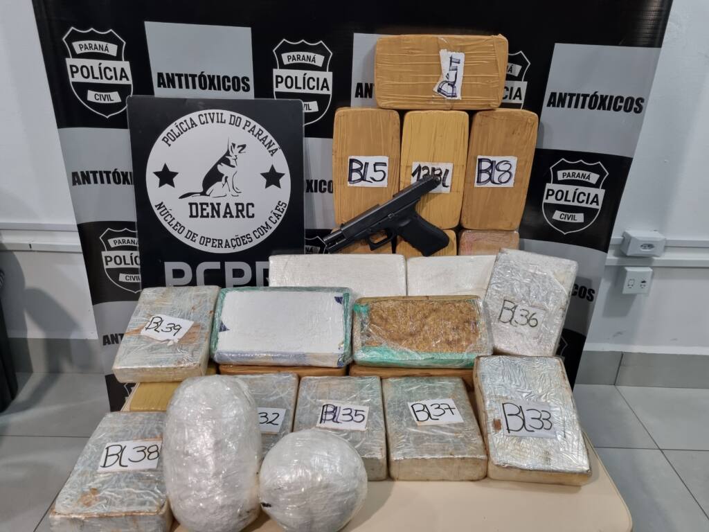 Traficantes são presos com arma e grande quantidade de drogas em Maringá