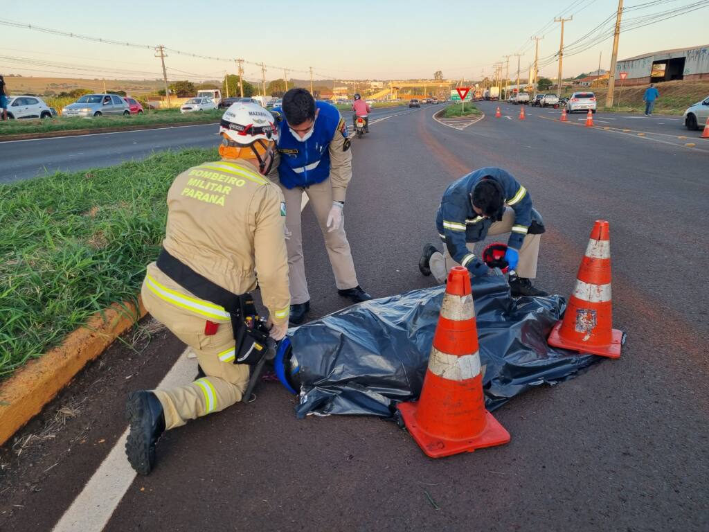 Motociclista morre na rodovia de Marialva após carro cruzar sua frente