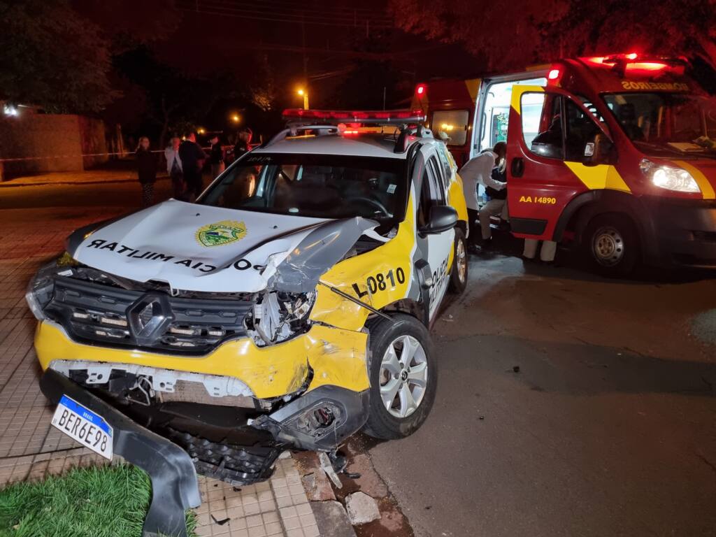 Ladrão de carro é preso, e policial militar fica ferido após sofrer acidente na Vila Nova