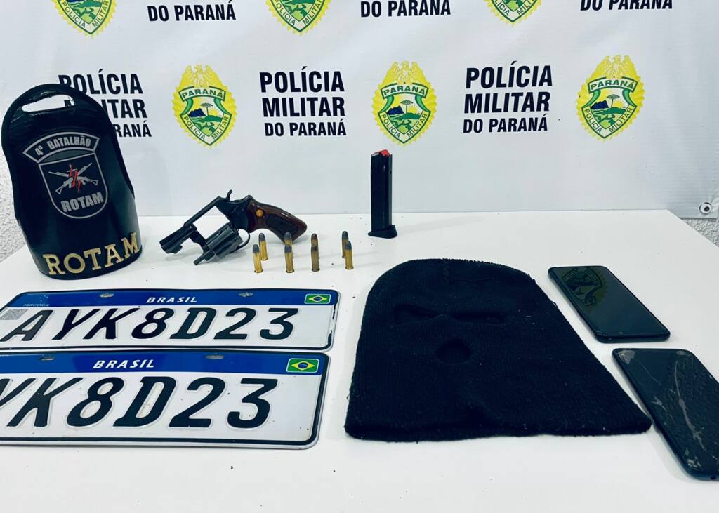 Polícia Militar prende ladrões de automóvel em Mandaguaçu