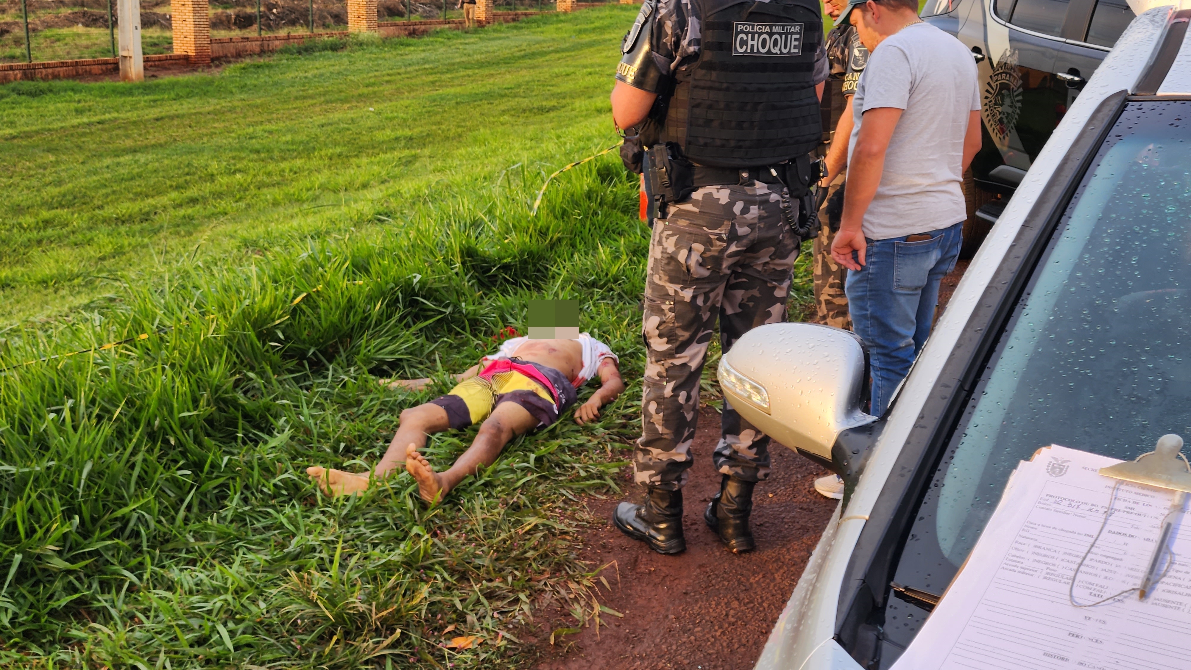 Criminosos armados e com carro clonado foram abatidos pelo Pelotão de Choque de Maringá