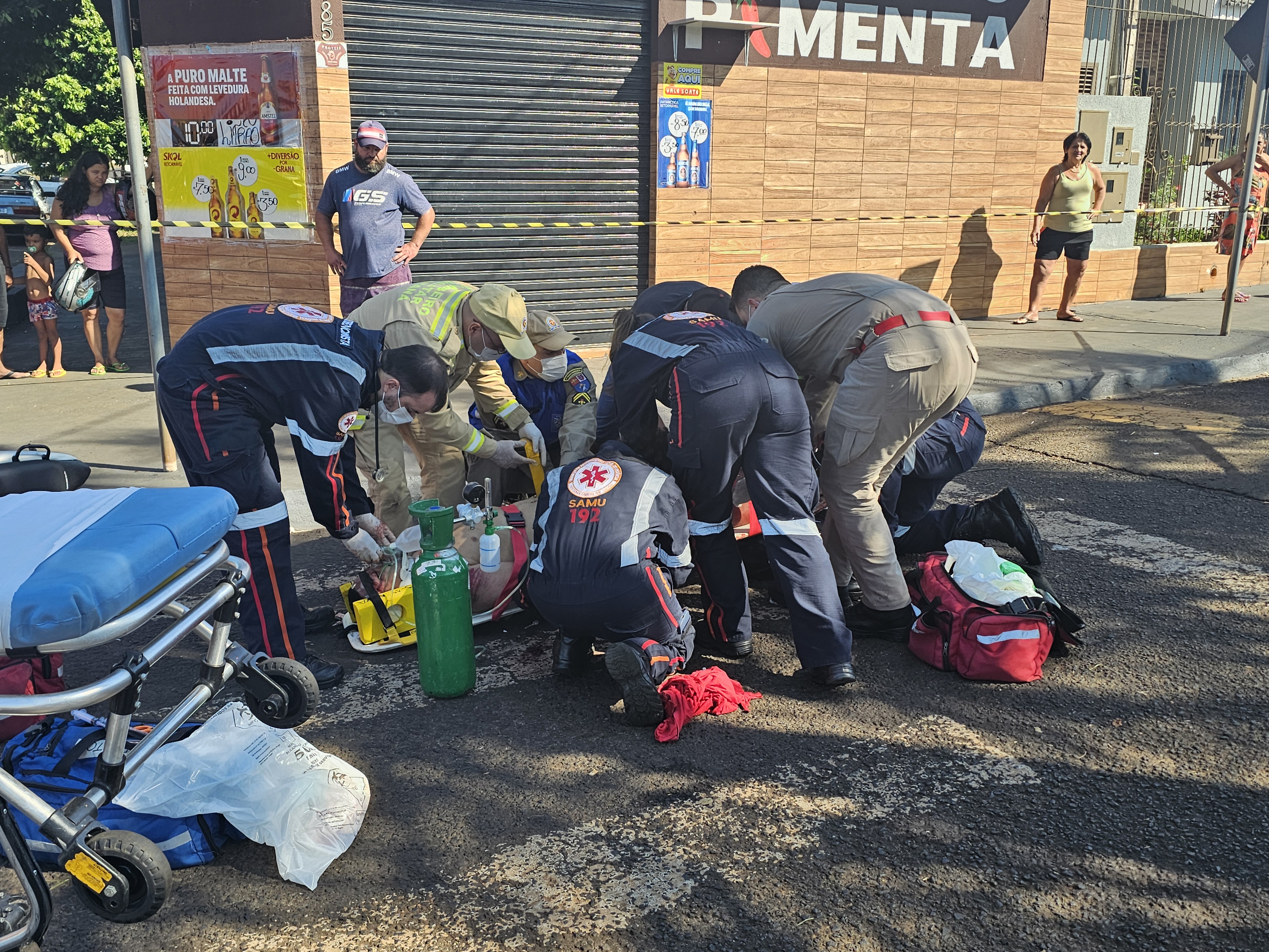 Motociclista é entubado após sofrer acidente gravíssimo em Sarandi