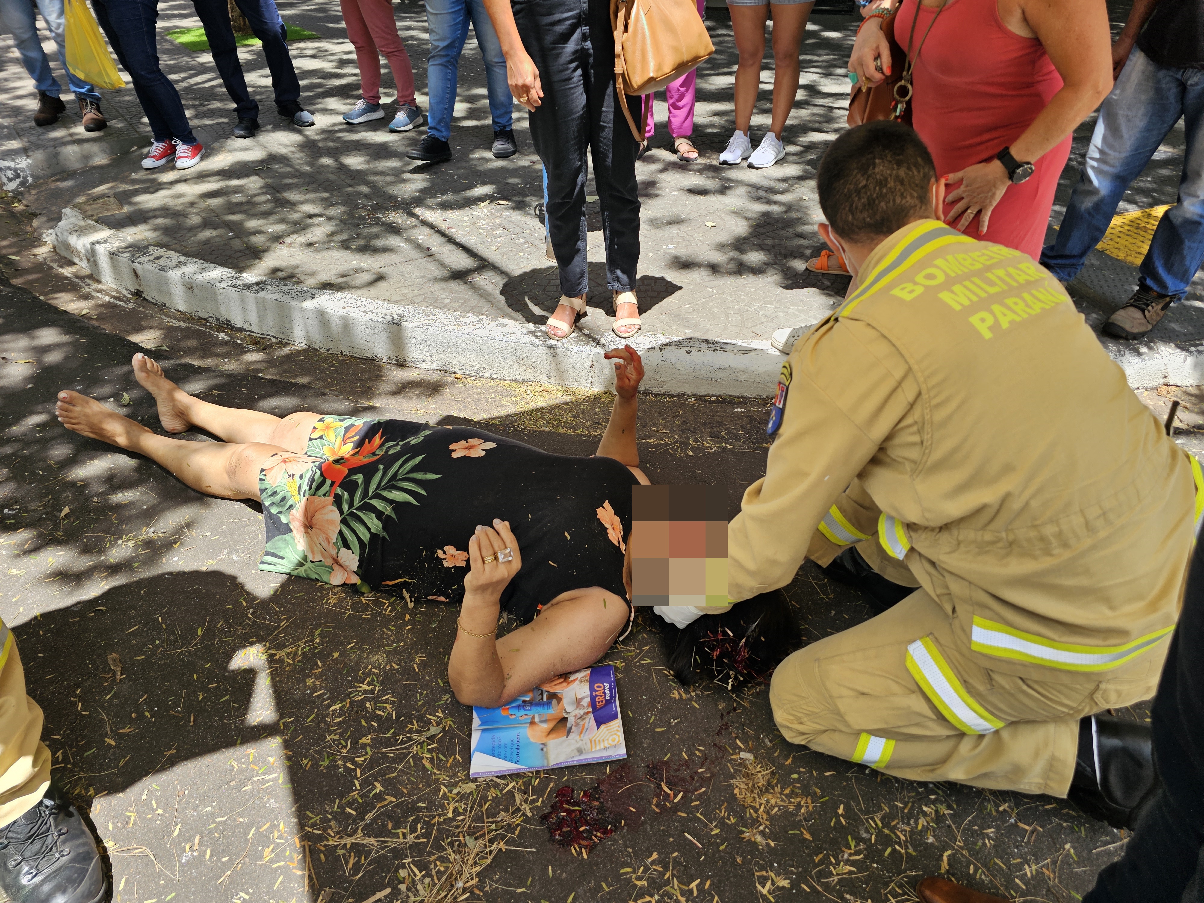 Ladrão em fuga atropela mulher na faixa de pedestre no centro de Maringá