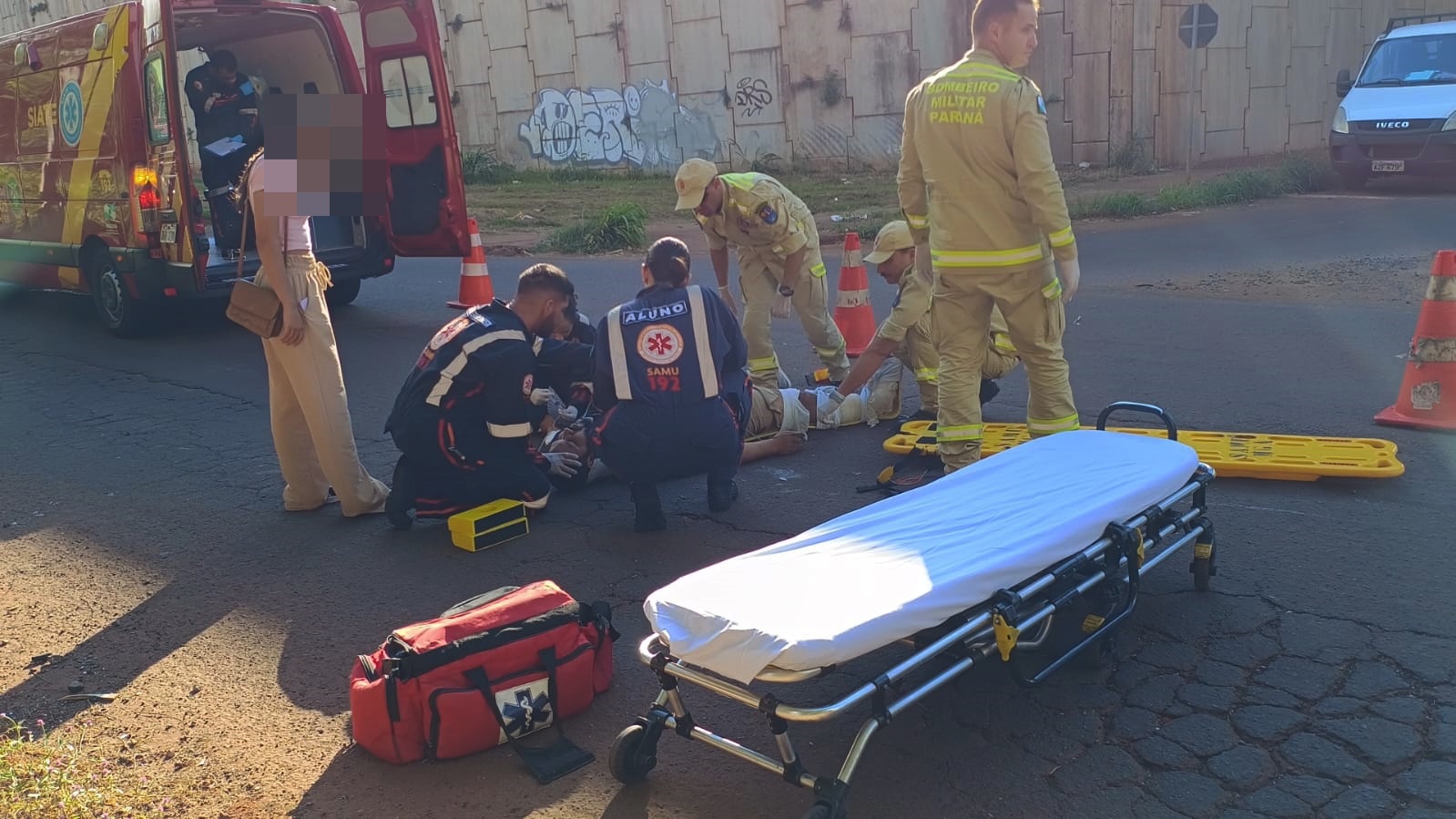 Motociclista fica gravemente ferido ao sofrer acidente em Maringá