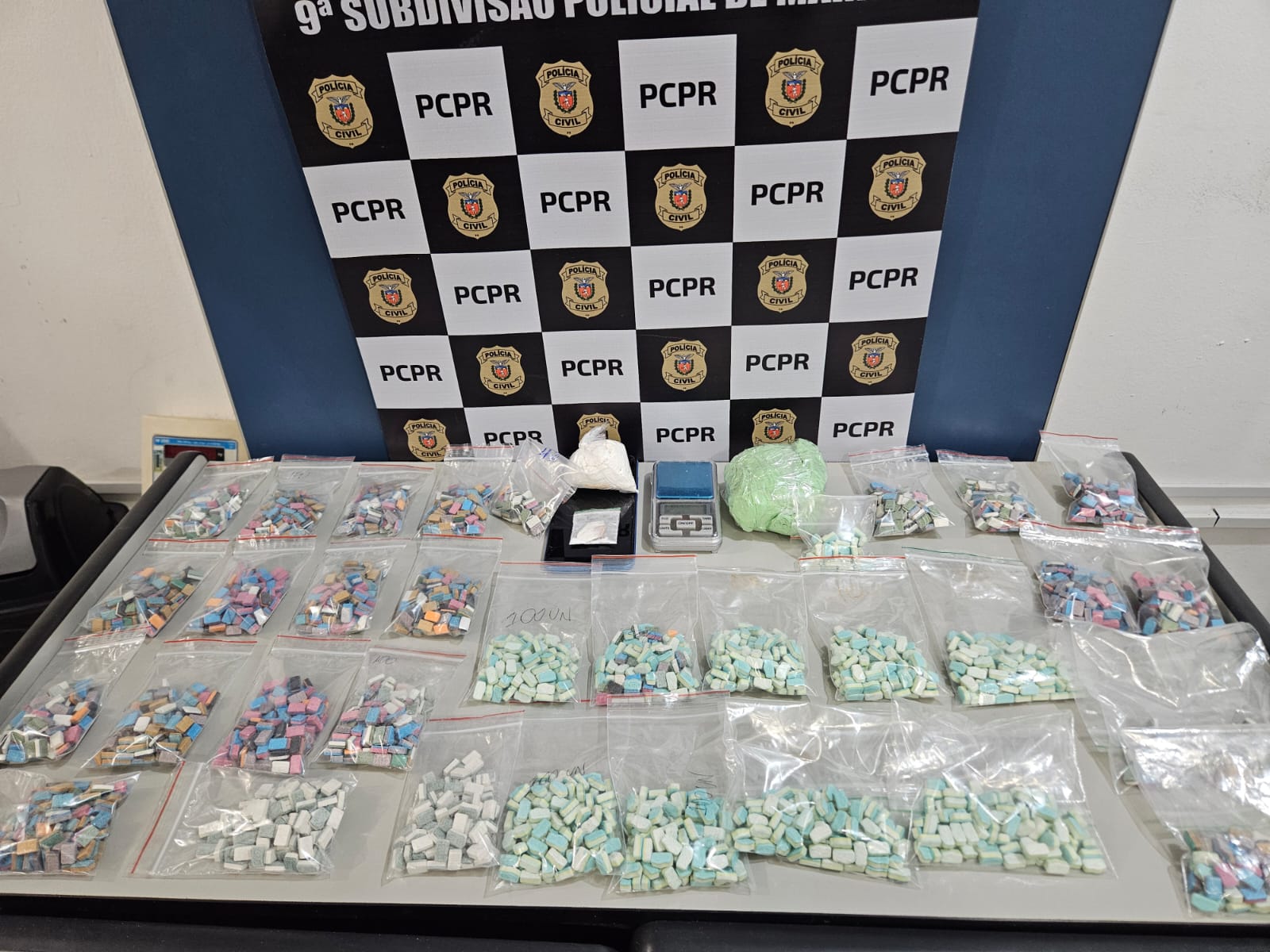 Homem de 43 anos é preso em Maringá com mais de 3 mil comprimidos de ecstasy e cocaína